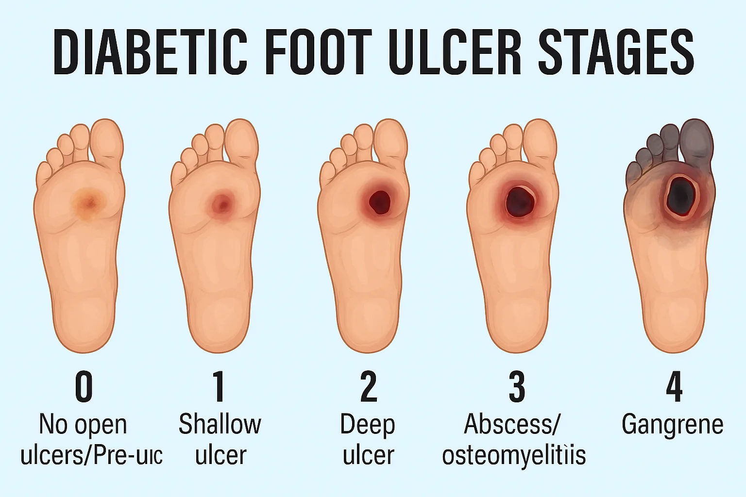 diabetic foot ulcer stages