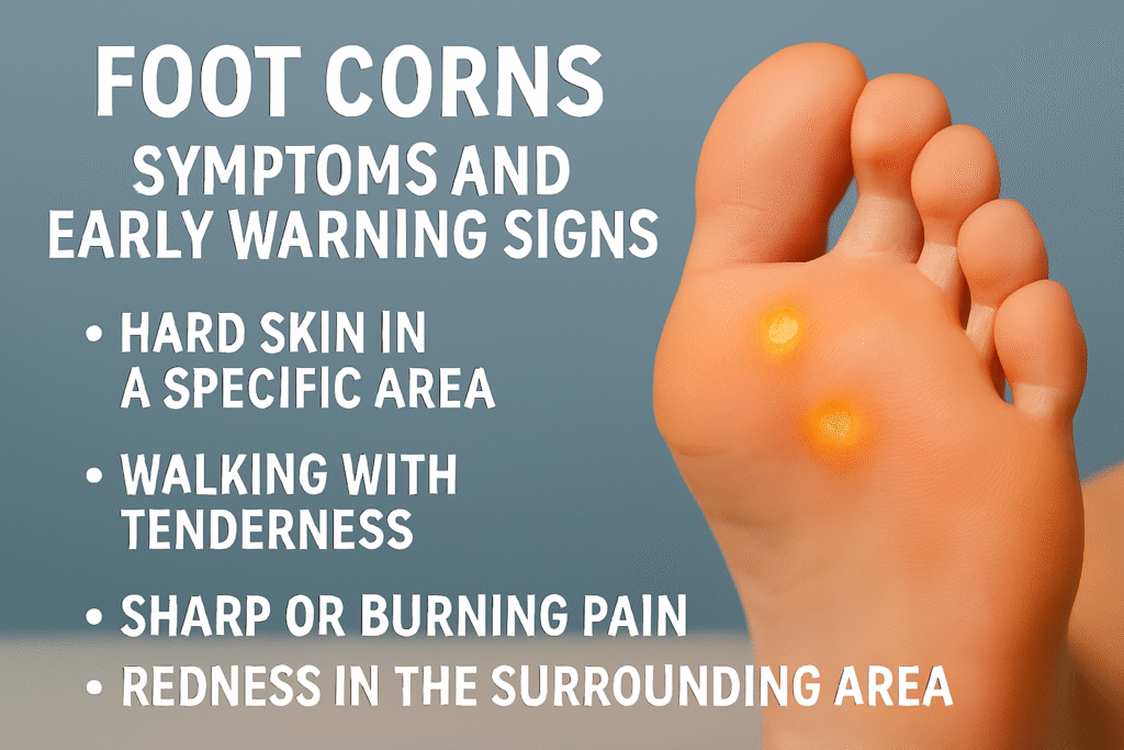 foot corn symptoms