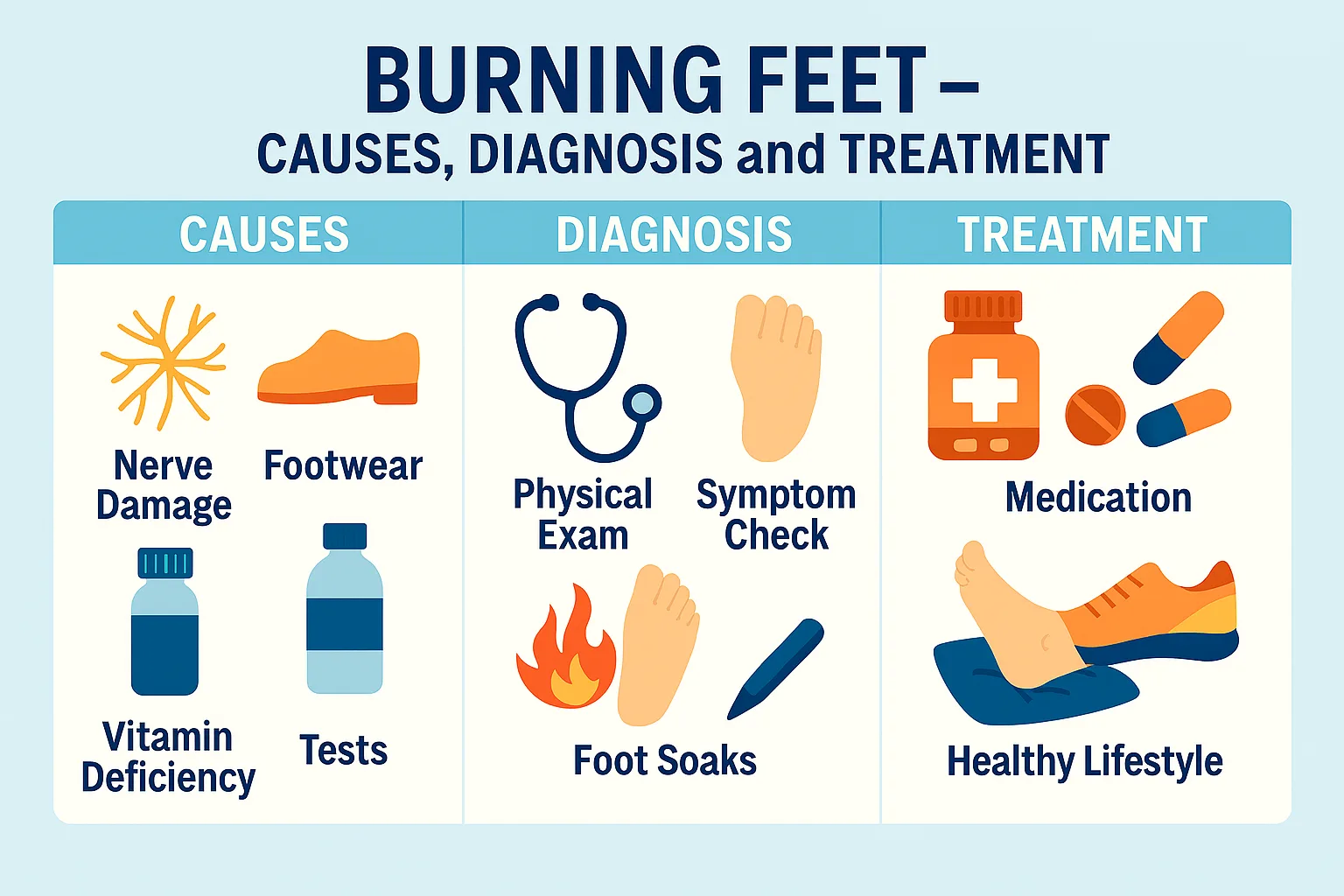 Burning Feet – Causes, Diagnosis and Treatment