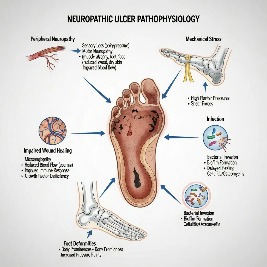 Neuropathic Ulcer Pathophysiology