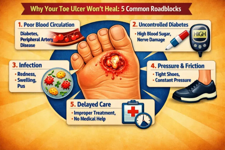 Why Your Toe Ulcer Won’t Heal: 5 Common   Roadblocks (And How to Break Through Them)