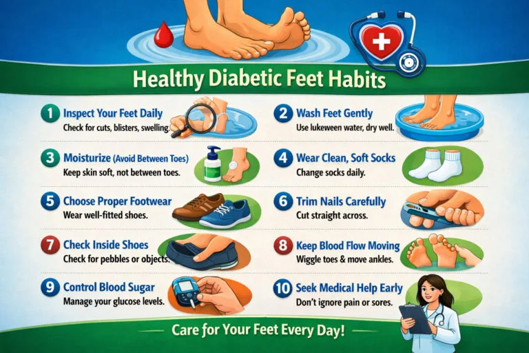 10 Daily Habits for Healthy Diabetic Feet